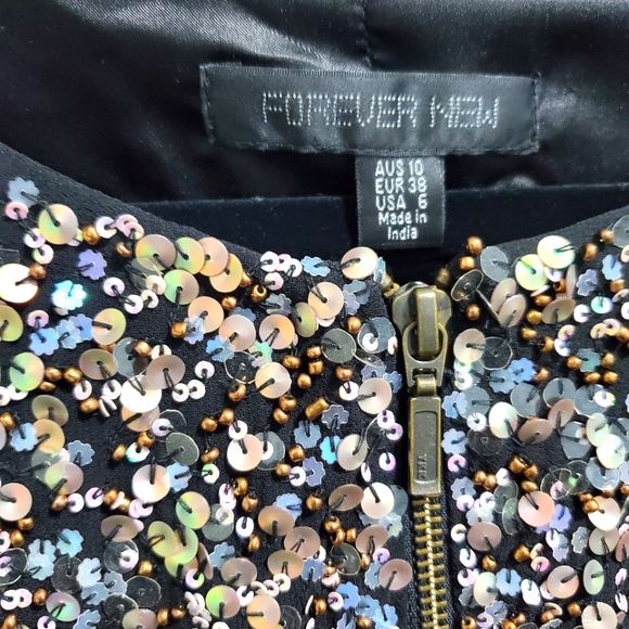 Forever New Sequin Cropped Jacket - Picture 4 of 6